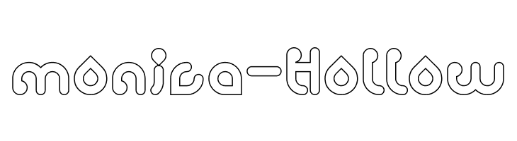 monica-Hollow  Frei Schriftart Herunterladen