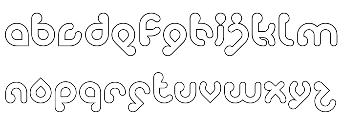 monica-Hollow Font LOWERCASE