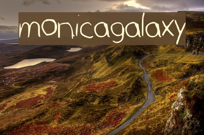 monicagalaxy Font examples