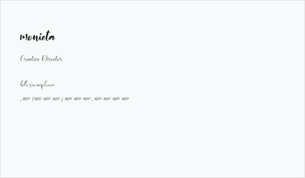 monieta Business Card