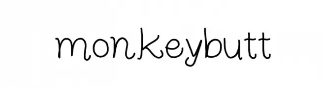 monkeybutt  Frei Schriftart Herunterladen