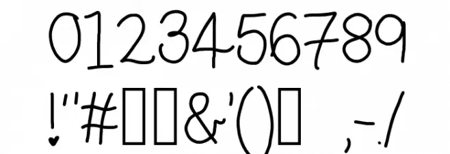 monkeybutt Font OTHER CHARS