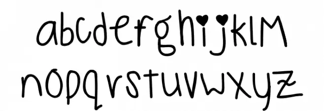 monkeys and bananas Schriftart Kleinbuchstaben