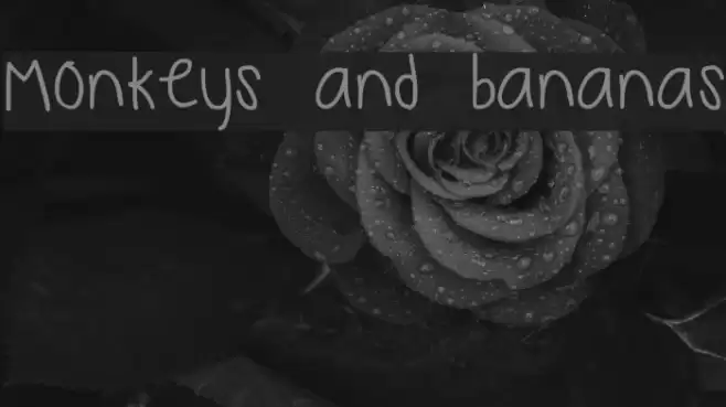 monkeys and bananas Font examples