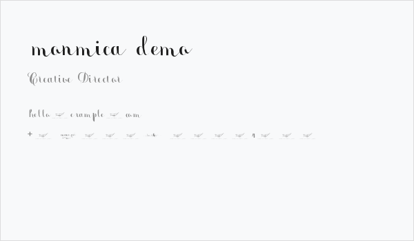 monmica demo Business Card