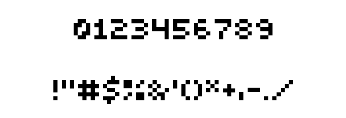 monobit Font OTHER CHARS