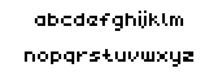 monobit Font LOWERCASE