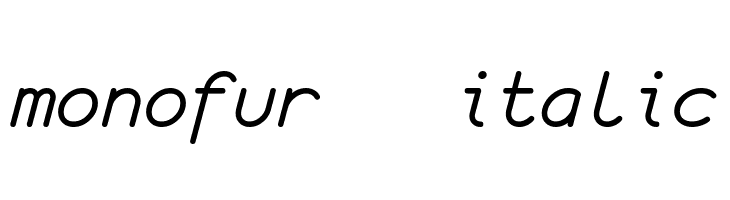 monofur   italic  Frei Schriftart Herunterladen