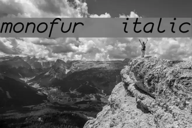 monofur italic Font examples