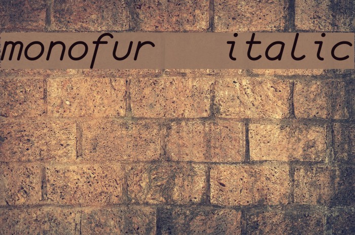 monofur italic Fonte examples