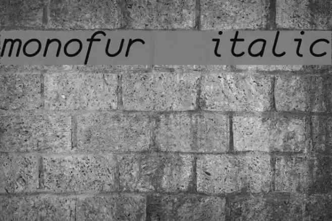 monofur italic Font examples