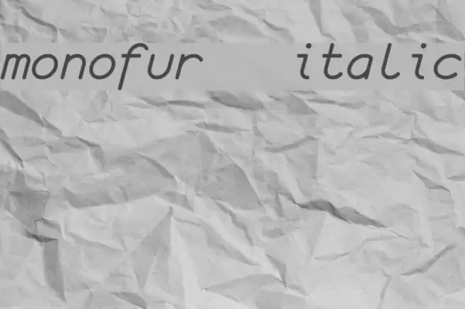 monofur italic Font examples