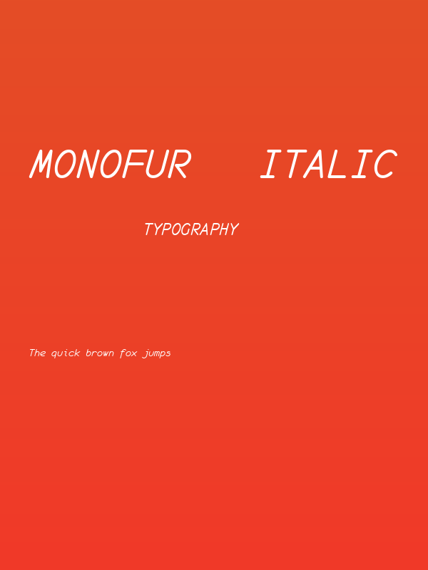 monofur   italic Poster