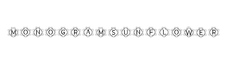 monogram sunflower  font caratteri gratis