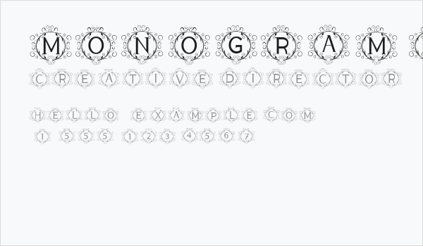 monogram sunflower Business Card