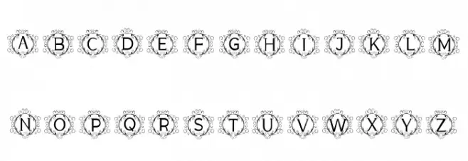 monogram sunflower फ़ॉन्ट लोअरकेस