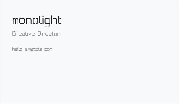 monolight Business Card