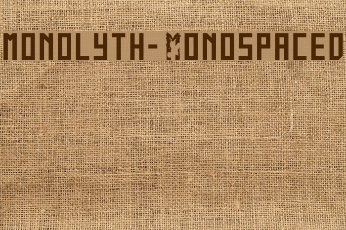 monolyth-Monospaced Example 3