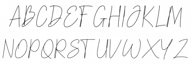monopente Schriftart Groß
