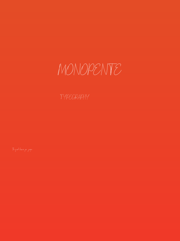 monopente Poster