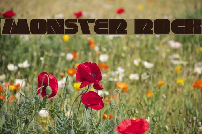 monster rock Font examples