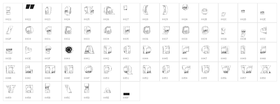 monsterboxes Character Map