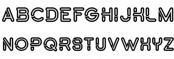 montana bold line Schriftart Groß