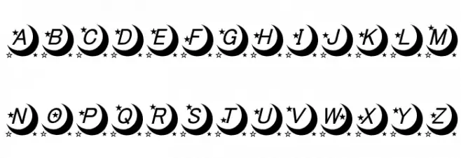 moon font Polices MAJUSCULES
