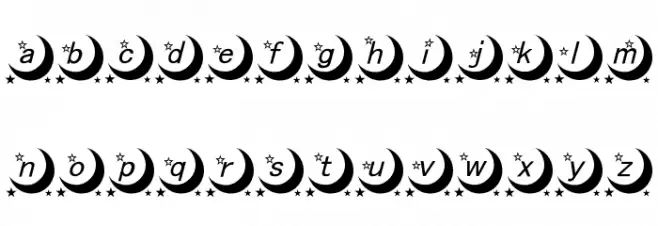 moon font Caratteri MINUSCOLO