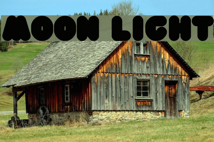 moon light Font examples