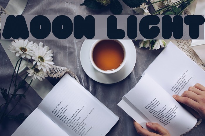 moon light Font examples
