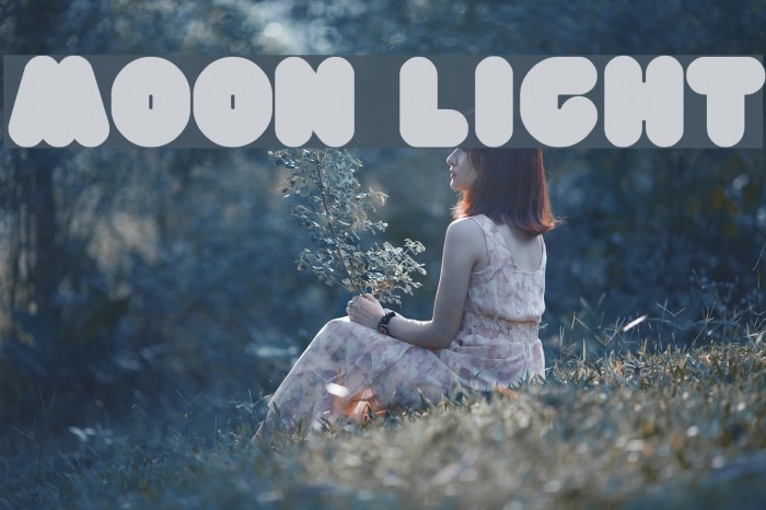 moon light Font examples