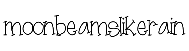 moonbeamslikerain  Free Fonts Download