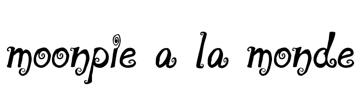 moonpie a la monde  Frei Schriftart Herunterladen