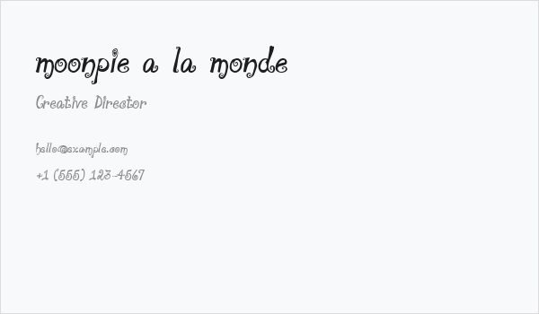 moonpie a la monde Business Card