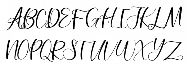 morelightscript Font Litere mari