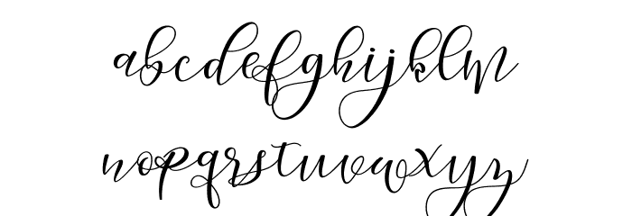 morelightscript Font LOWERCASE