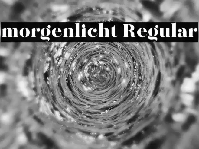 morgenlicht Regular Font examples