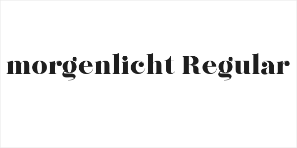 morgenlicht Regular Logo