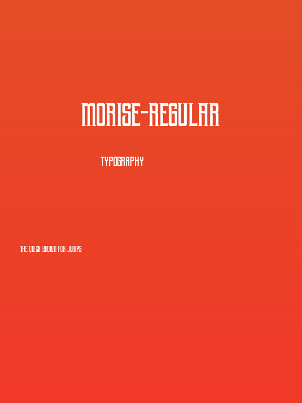 morise-Regular Poster