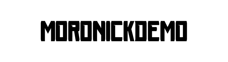 moronick demo  フリーフォントのダウンロード