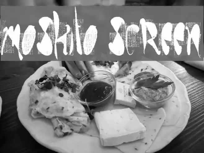 moskito screen Font examples