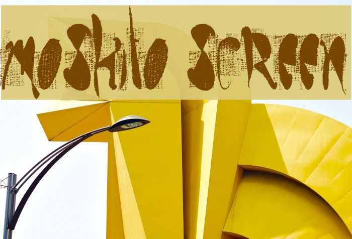 moskito screen Font examples
