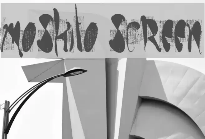 moskito screen Font examples