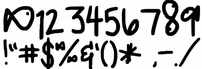 mother whale Font OTHER CHARS