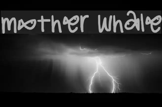 mother whale Font examples