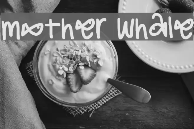mother whale Font examples