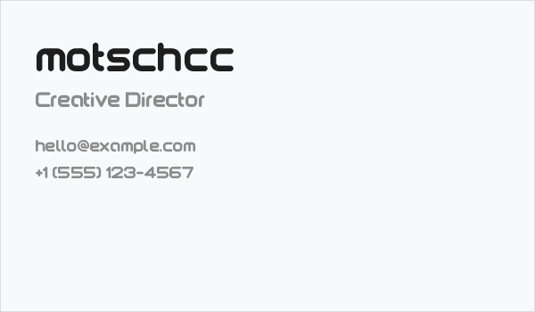 motschcc Business Card