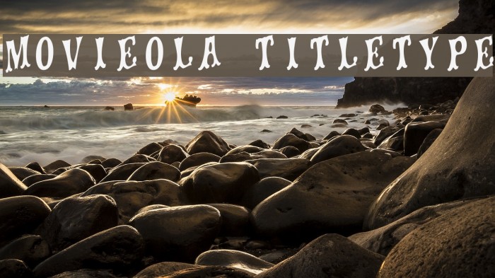movieola titletype Font examples