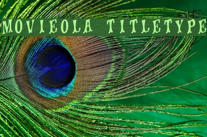 movieola titletype Font examples